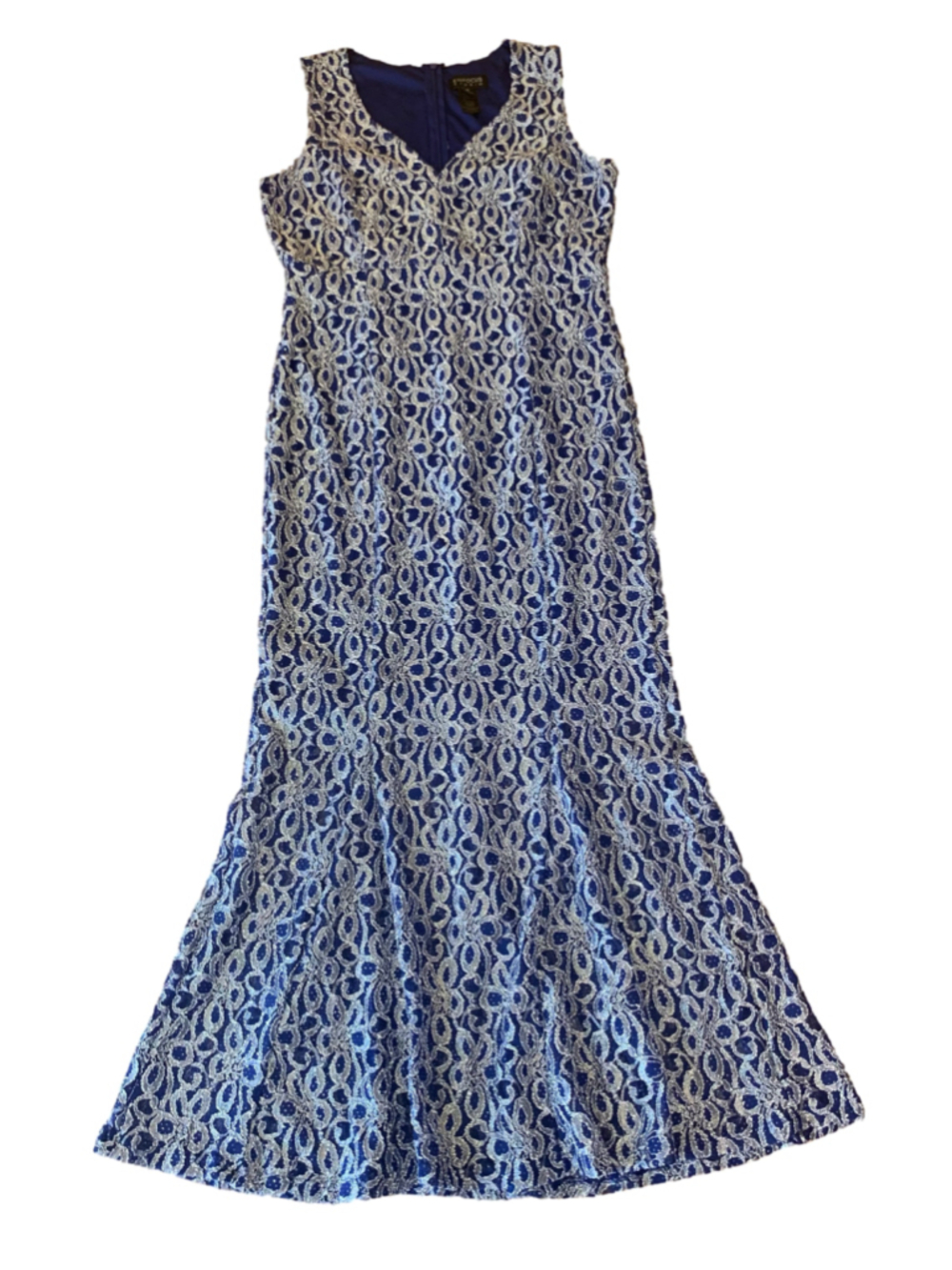 Enfocus Studio Formal Dress 10 Royal Blue and White